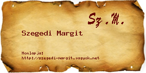 Szegedi Margit névjegykártya