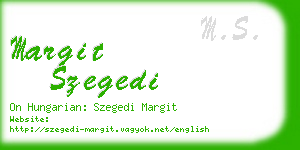margit szegedi business card